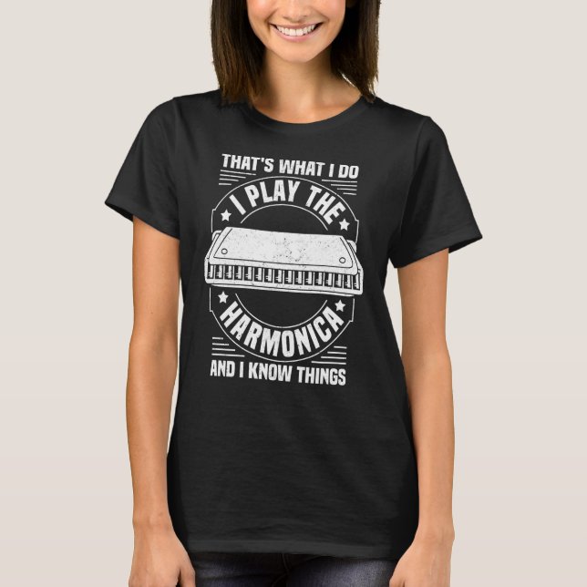 Mouth Organ Harmonicist & Harmonica Player T-Shirt (Front)