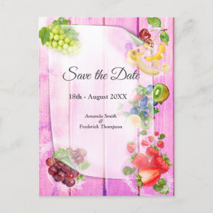 Mouth-watering Tropical Fruits Announcement Postcard