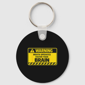 Mouth Works Faster Than Brain Funny Gen Z Yapping Key Ring