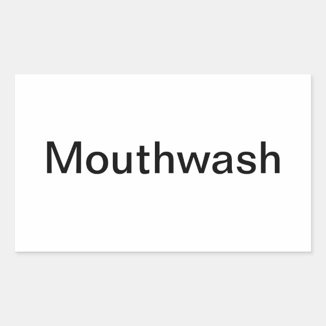 Mouthwash Label/ Rectangular Sticker (Front)