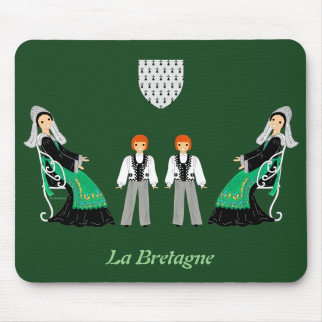 Moutons Blancs, Bretagne, France Mouse Pad (Front)