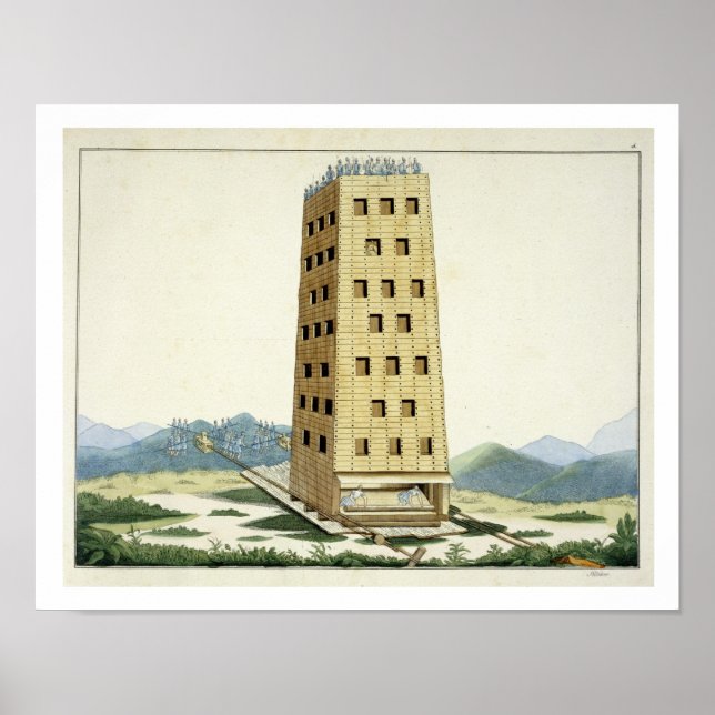 Movable tower, designed after Caesar's tower at N Poster (Front)