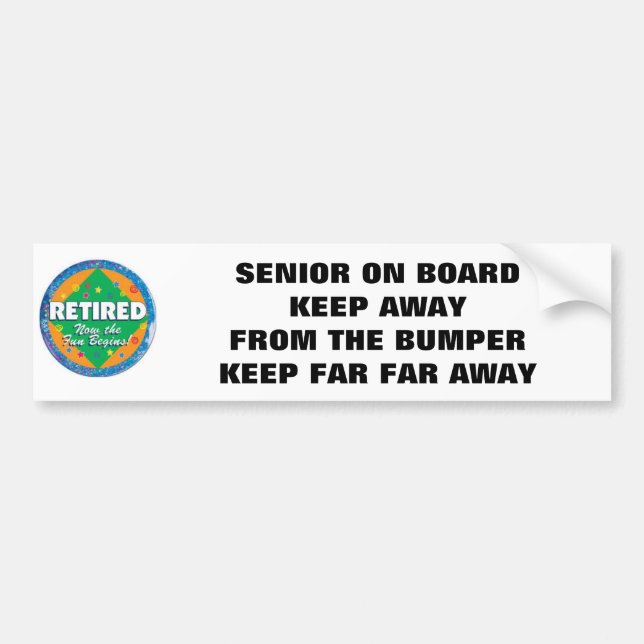 MOVE AWAY FROM THE BUMPER-MOVE FAR AWAY-B STIKCER BUMPER STICKER (Front)