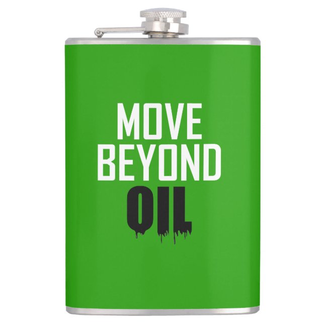 Move Beyond Oil Hip Flask (Front)