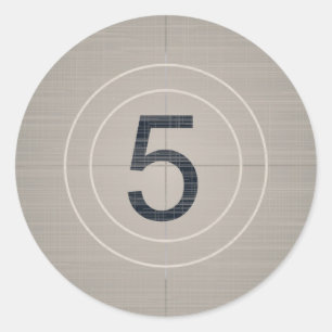 Move Countdown Classic Round Sticker