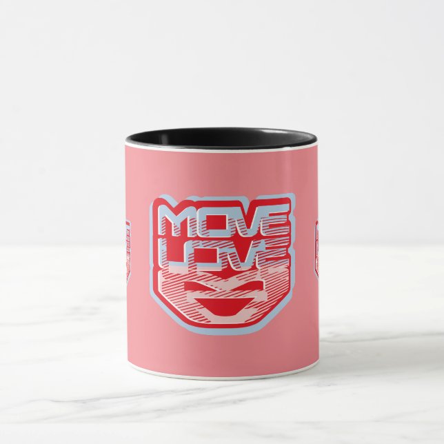 MOVE LOVE HEART BY MASANSER PIXELAT MUG (Center)
