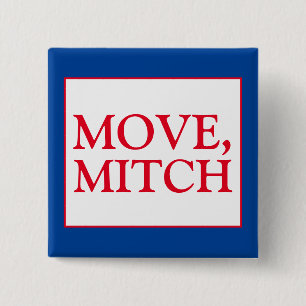 Move Mitch McConnell Senate Vote Blue Election 15 Cm Square Badge