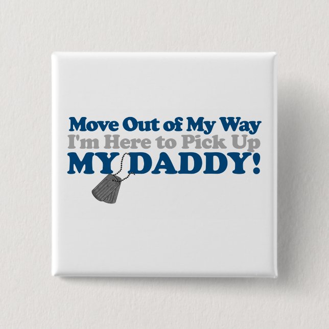 Move out of the way! (boy) 15 cm square badge (Front)