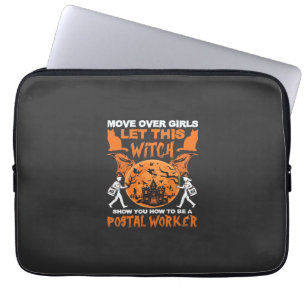 Move Over Girls Let Witch Postal Worker Halloween_ Laptop Sleeve