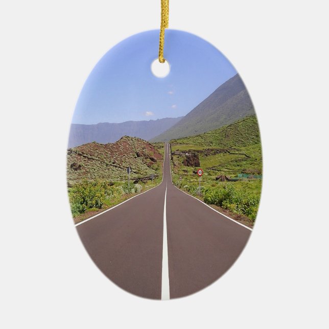 Move straight to goal and success ceramic tree decoration (Front)