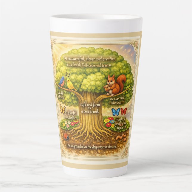 move throughout the day steadily latte mug (Front)