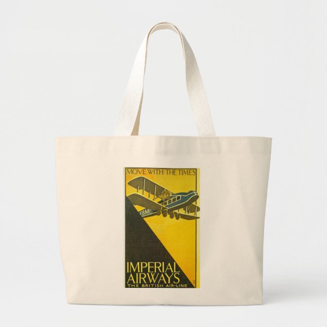 Move With the Times Large Tote Bag (Front)