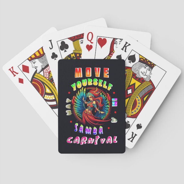 Move Yourself In A Samba Way Carnival Playing Cards (Back)