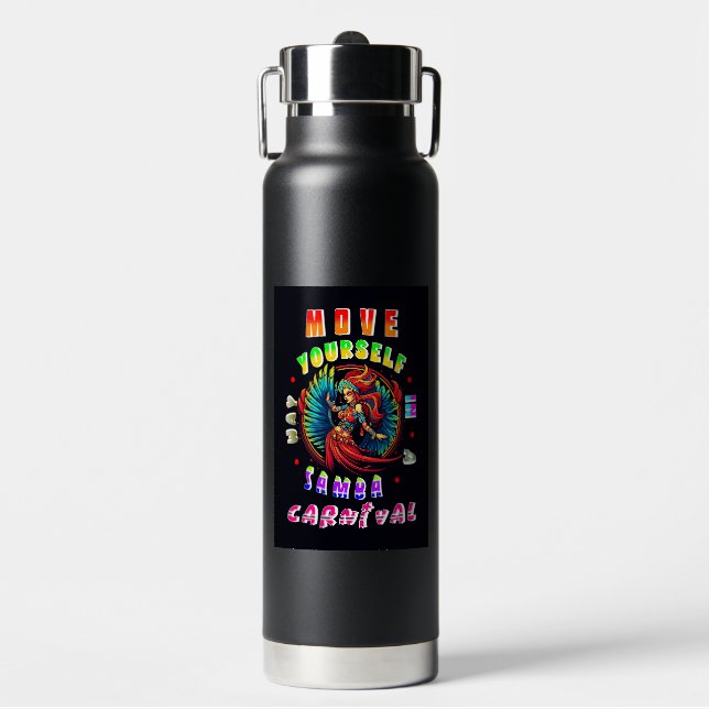 Move Yourself In A Samba Way Carnival Water Bottle (Front)