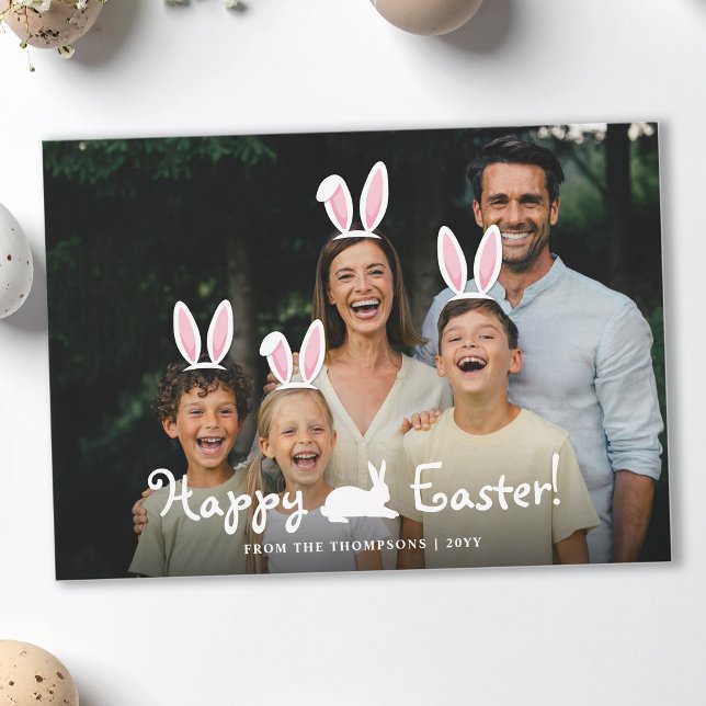 Moveable Bunny Ears Graphic Overlay Photo Easter Card (Creator Uploaded)
