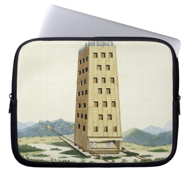 Moveable tower, designed after Caesar's tower at N Laptop Sleeve (Front)