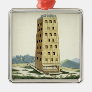 Moveable tower, designed after Caesar's tower at N Metal Tree Decoration