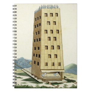 Moveable tower, designed after Caesar's tower at N Spiral Notebook