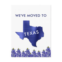 Moved to Bluebonnet State Texas Map New Address