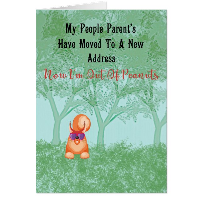 Moved to New Address Card with Squirrel (Front)