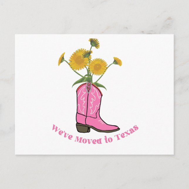 Moved to Texas Announcement (Front)