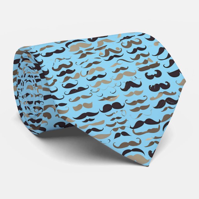 Movember Pattern Tie (Rolled)