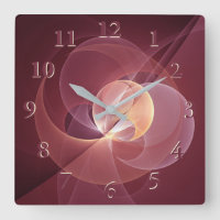Movement Abstract Modern Wine Red Pink Fractal Art