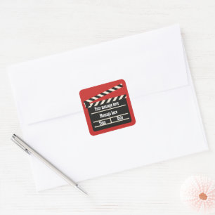 Movie add message clapboard sticker