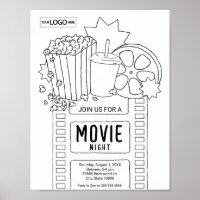 Movie Art Invite Colouring Art Worksheet Activity