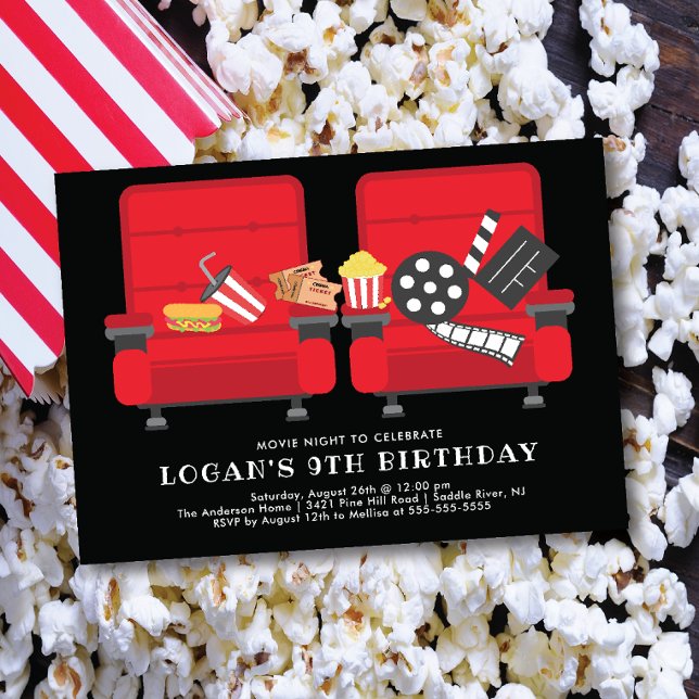 Movie Birthday Party Invitation (Creator Uploaded)