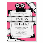 Movie Camera Film and Photo Birthday Party Invite