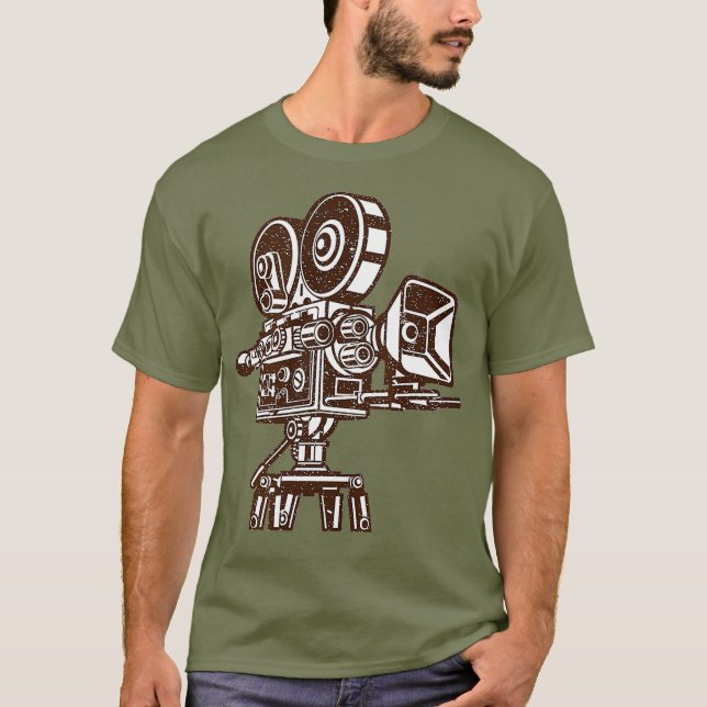 Movie Camera Filmmaker T-Shirt (Front)
