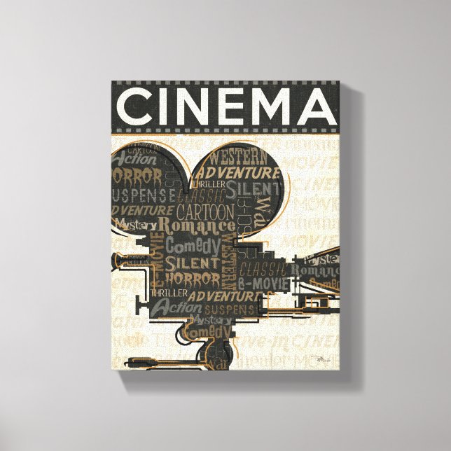 Movie Camera Reel Canvas Print (Front)