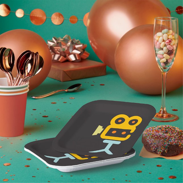 Movie Camera Symbol Paper Plate (Creator Uploaded)