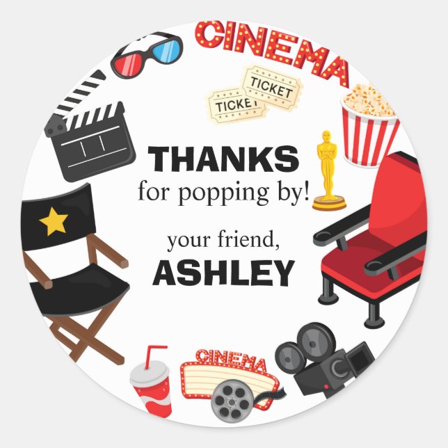 Movie Cinema Night Stickers (Front)