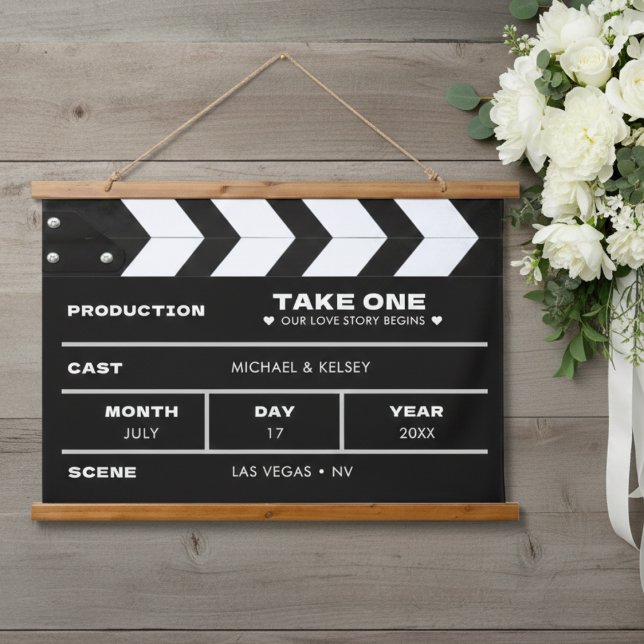 Movie Clap Board Film Strip Photo Wedding Hanging Tapestry (Movie Clap Board Film Strip Photo Wedding Hanging Tapestry
)