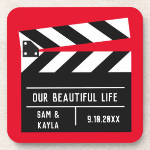 Movie Clapboard Customisable Keepsake Coaster