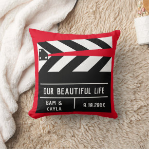Movie Clapboard Customizable Keepsake Cushion