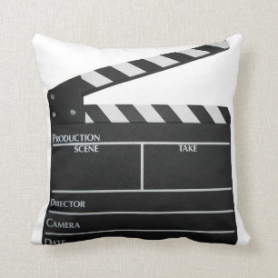 Movie Clapboard Film Filmmaker Throw Pillow