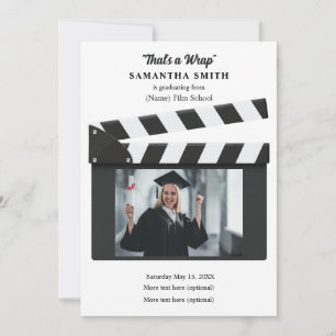 Movie Clapboard Graduation Announcement