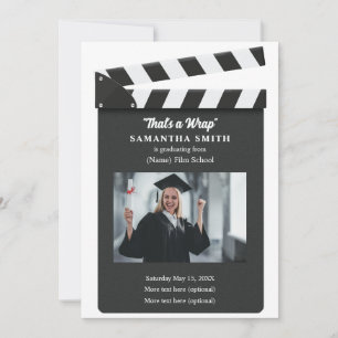 Movie Clapboard Graduation Announcement