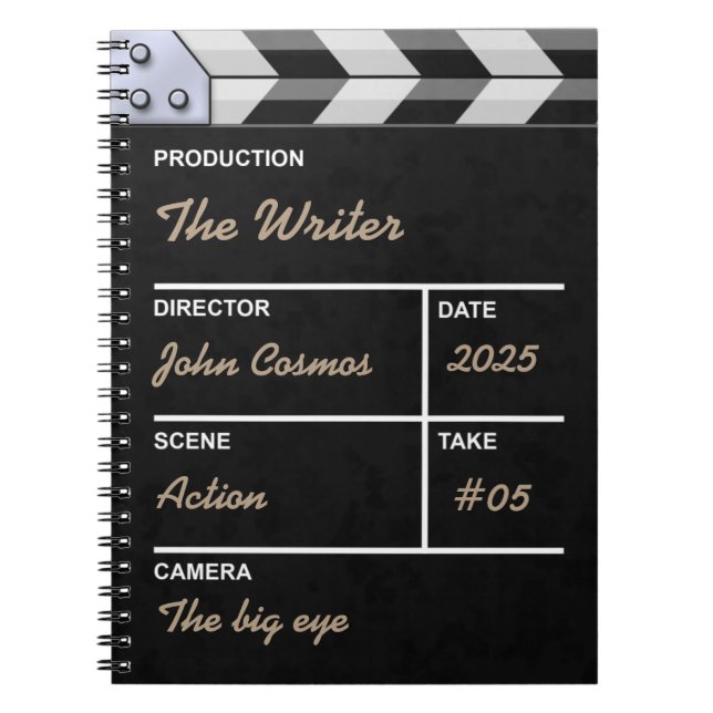 Movie clapboard notebook (Front)