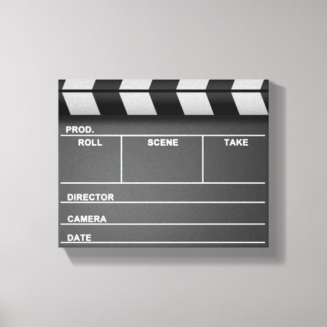 Movie Clapboard Stretched Canvas Print (Front)