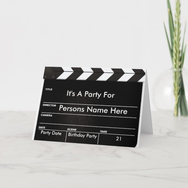 Movie Clapper Invitation (Front)