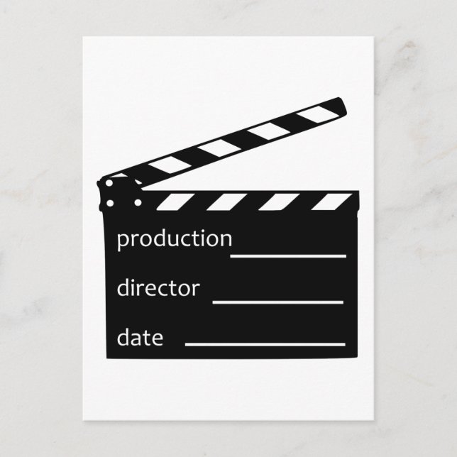 Movie clapper postcard (Front)