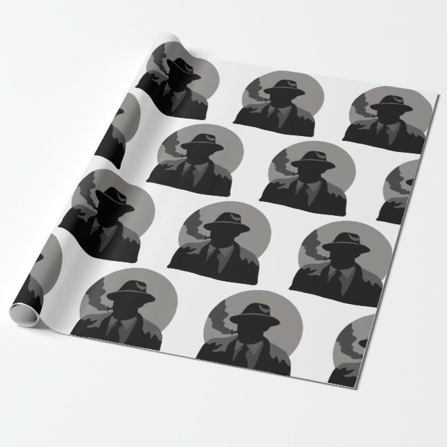 Movie Detective Wrapping Paper (Unrolled)
