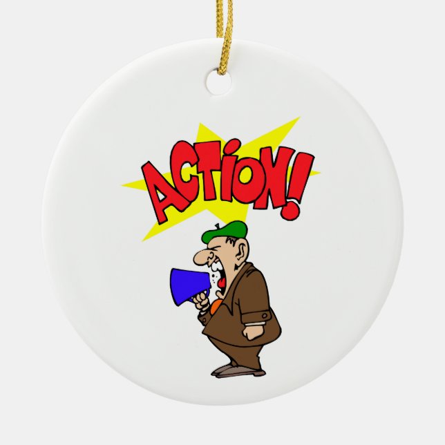 Movie Director Ceramic Tree Decoration (Front)