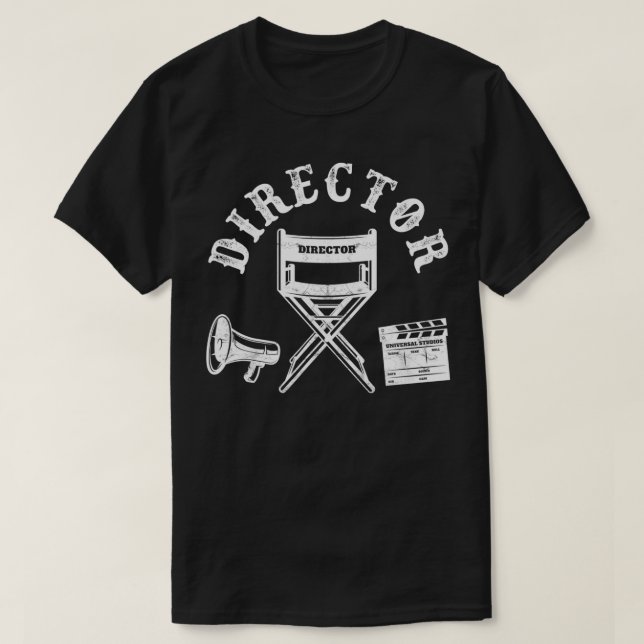 Movie Director Filmmaker Director Chair Film Makin T-Shirt (Design Front)