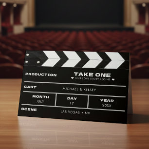 Movie Film Clap Board Wedding Programme