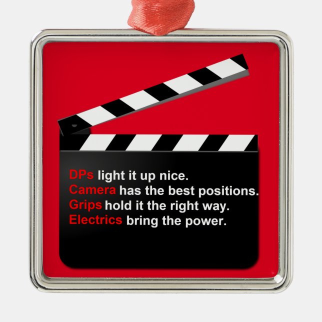 Movie Film Crew  Director to Hit Movie Metal Tree Decoration (Front)